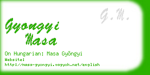 gyongyi masa business card