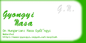 gyongyi masa business card